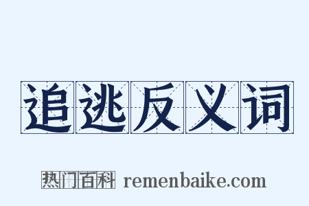 追逃反义词是什么意思的图片